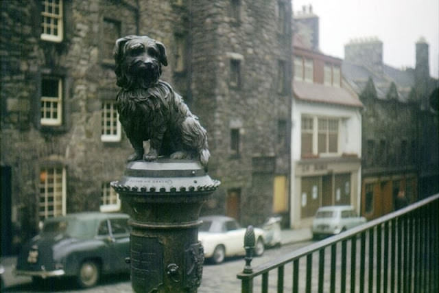 Greyfriars Bobby, George IV Bridge, Edinburgh, circa 1963