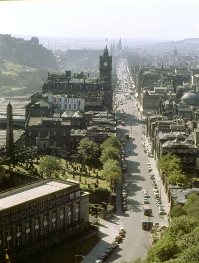 Princes Street from Calton Hill, Edinburgh, 1964
