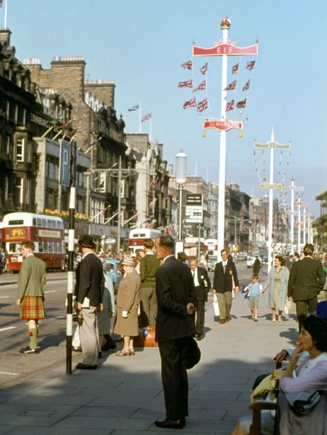 Princes Street looking east, Edinburgh, 1964