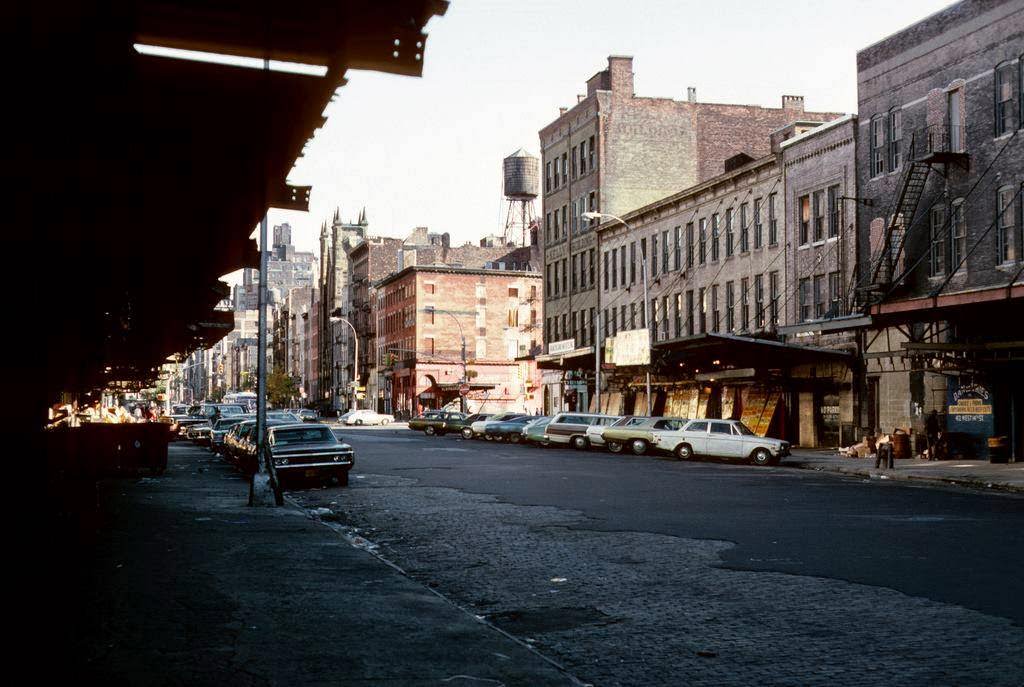 Fourteenth Street between Ninth and Tentth Avenues, facing East, 1976