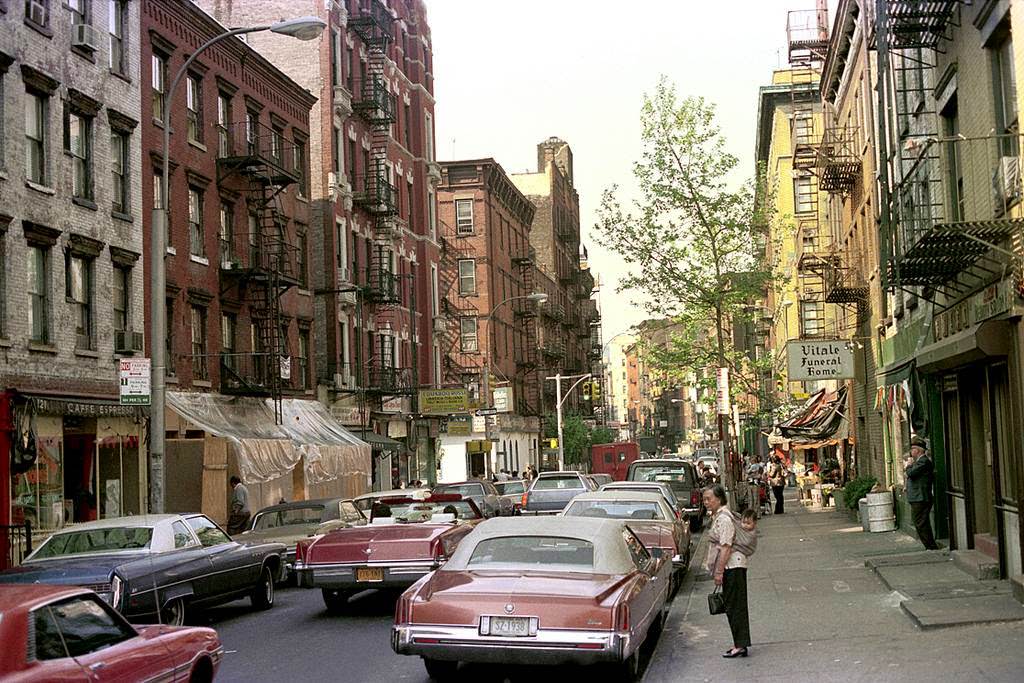 Mulberry Street at Hester, facing North, 1975