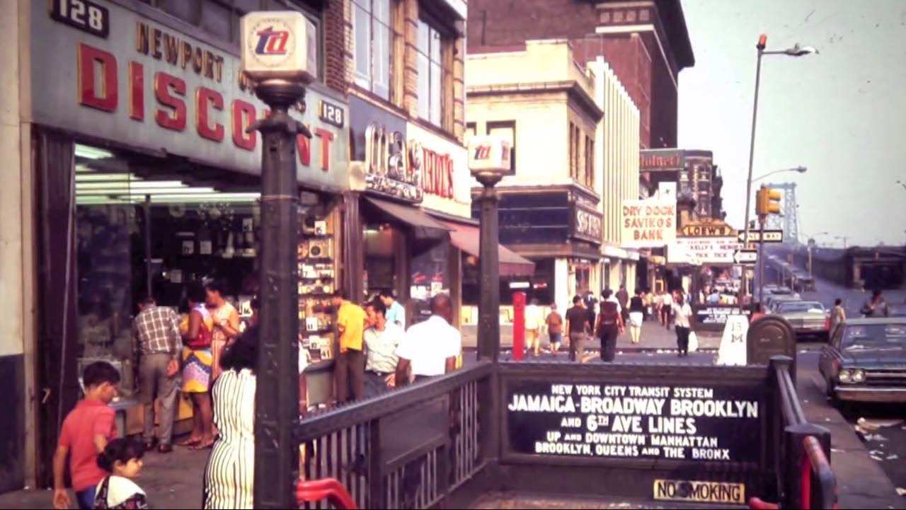 Delancey at Norfolk Street, facing East, early ’70s