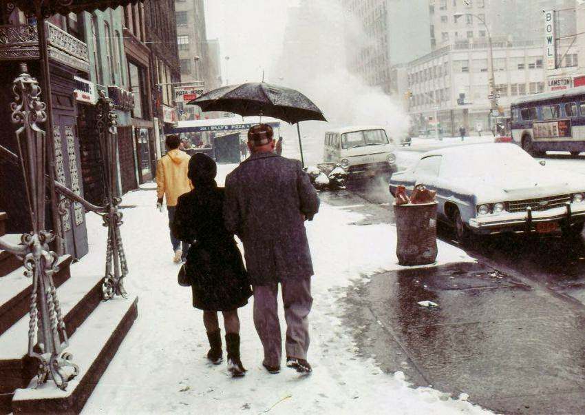 23rd Street facing West towards Eighth Avenue, January, 1976