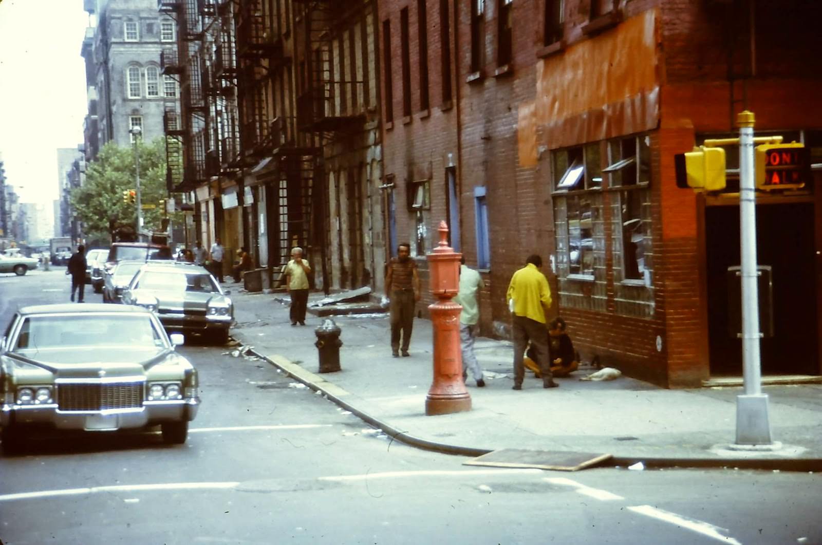 Rivington Street at The Bowery, facing East – August, 1973
