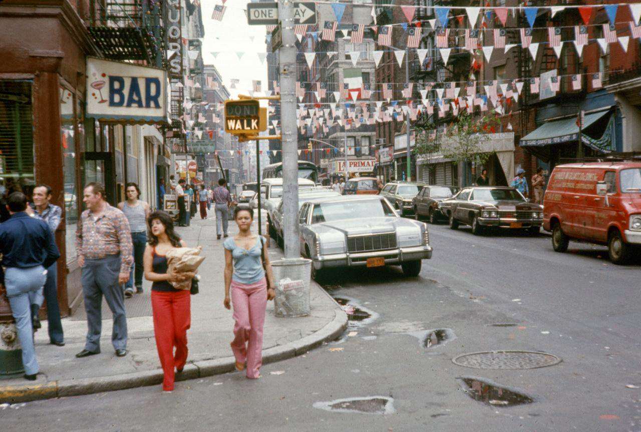 Spring Street at Mulberry, facing West, 1976