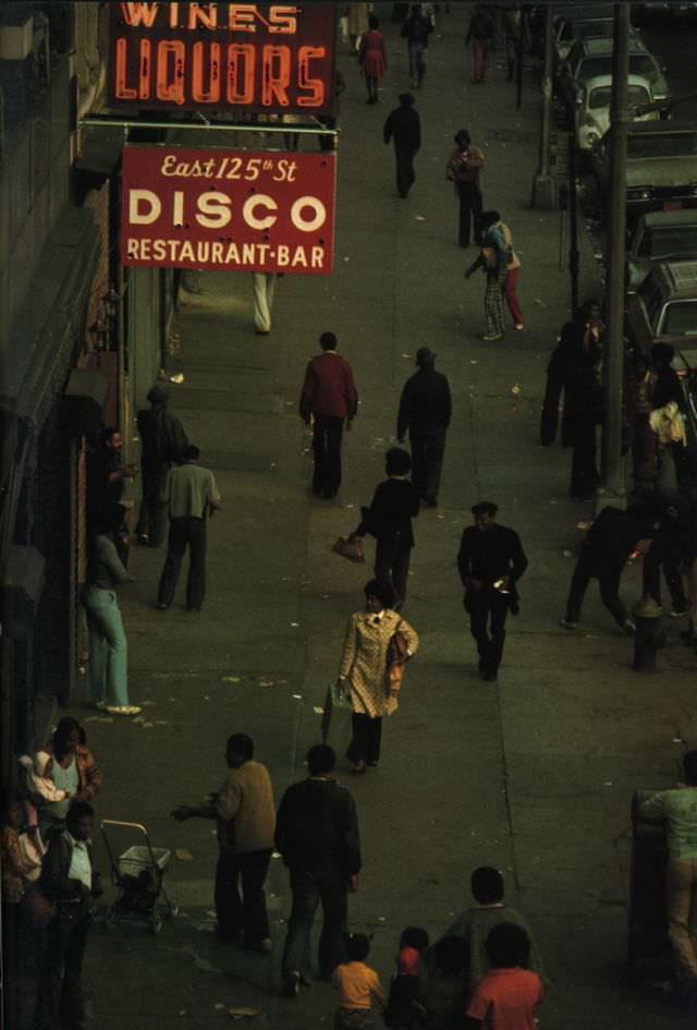 East 125th Street, photographed by Bernard Herrmann, 1977
