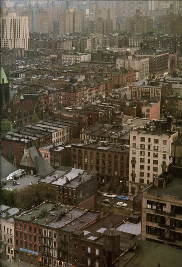 Harlem from the air, photographed by Bernard Herrmann, 1977