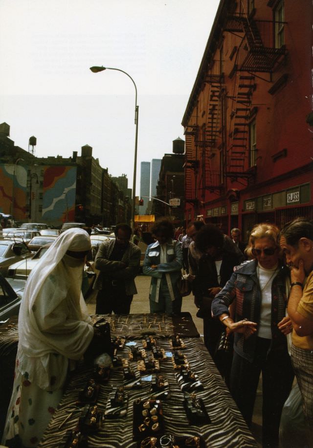 NW Corner Houston and West Broadway, photographed by Bernard Herrmann, 1977