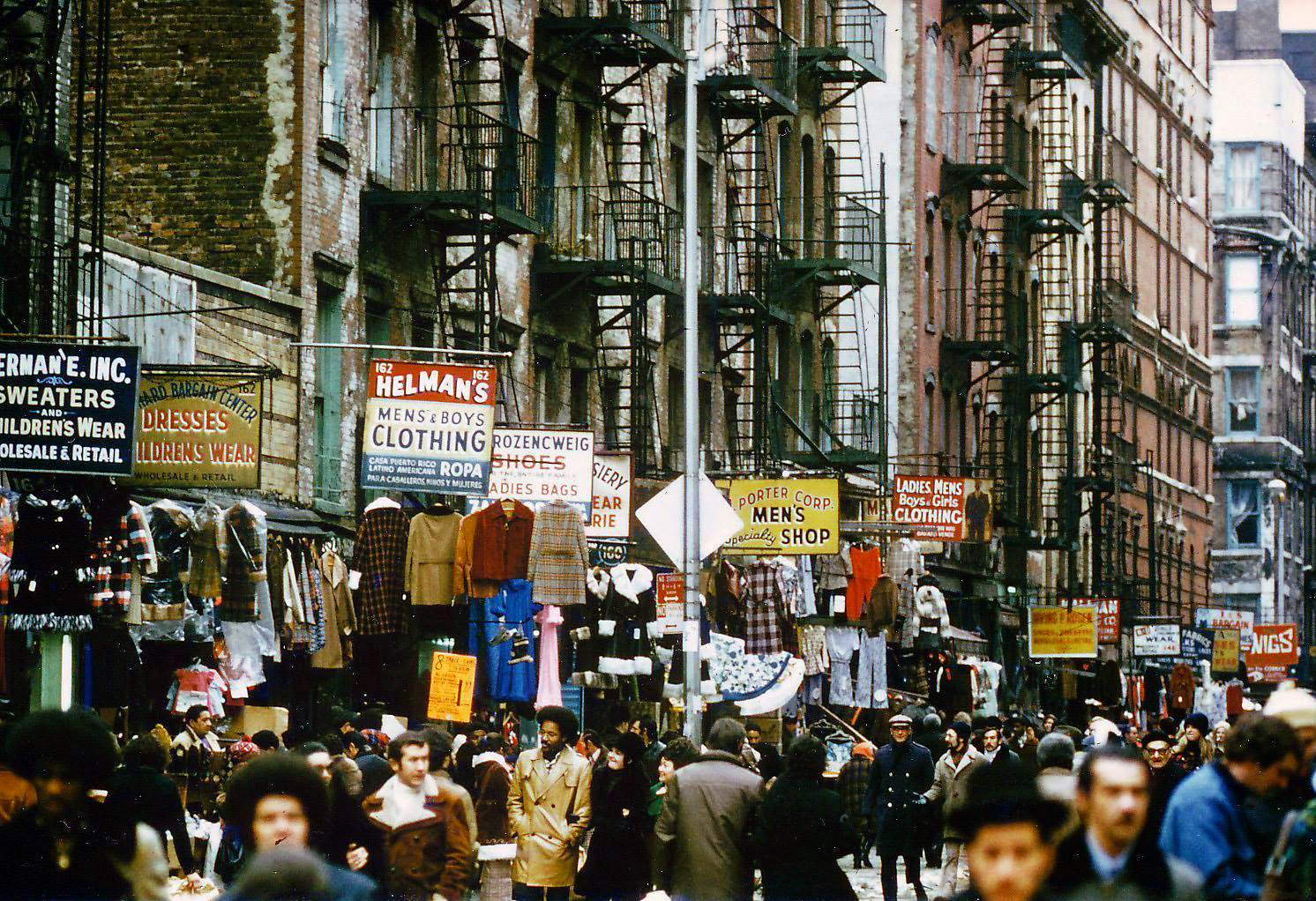 Orchard Street between Stanton and Rivington, facing South, mid ’70s
