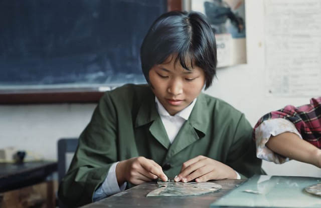 Jiangsu. Electronics lab, at a high school in Nanjing