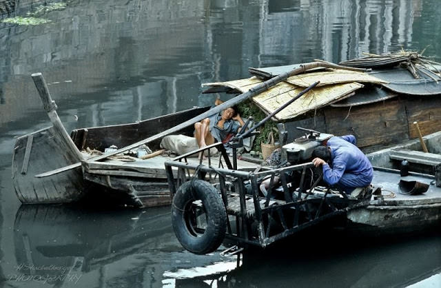 Jiangsu. Living on the lake, Wuxi