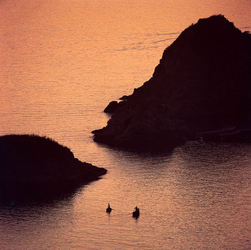 Sampans off South Bay, 1975