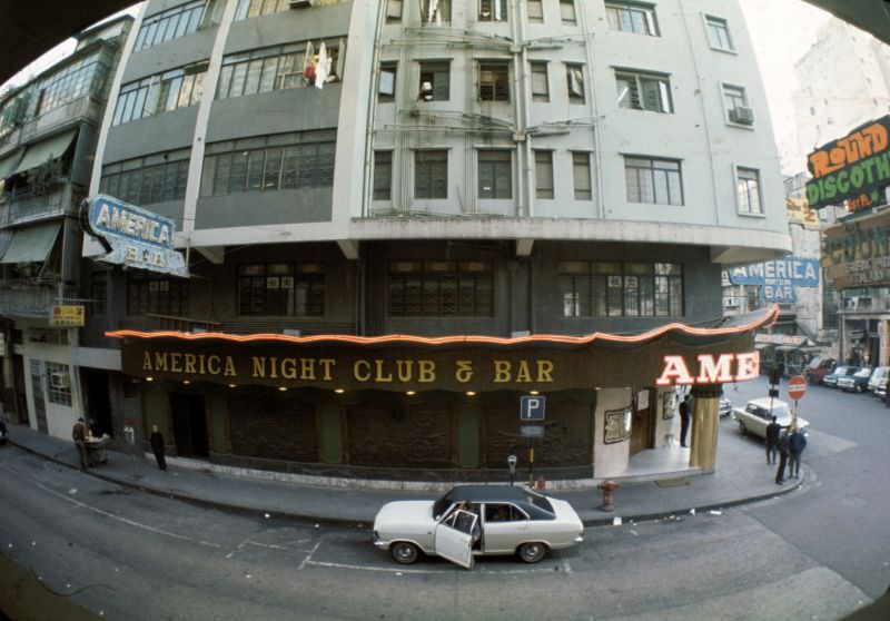 America Night Club & Bar on Luard Road in Wanchai, 1972