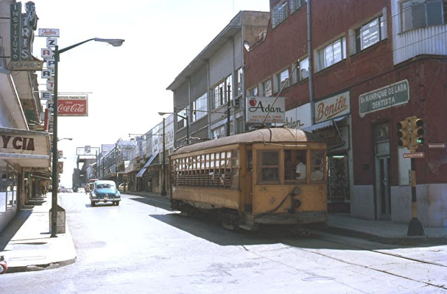 Tampico. PCC car No. 1784 in city street