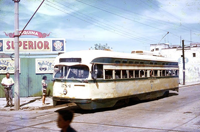 Tampico. Older tram No. 26