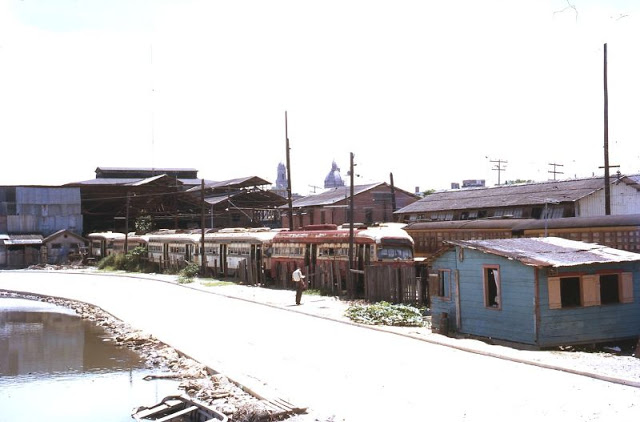 Tampico. Tram depot