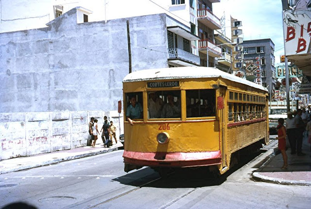 Vera Cruz. Older tram car No.206