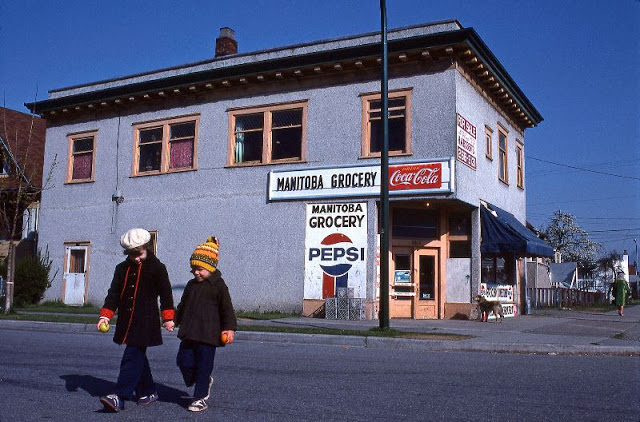 Corner of Manitoba and West 13th Avenue, Vancouver, March 1978