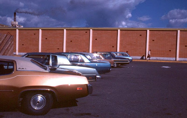 Mall parking lot, Vancouver, March 1978