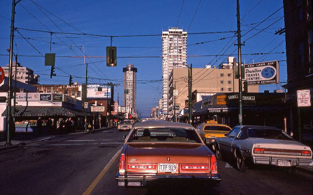 Robson and Thurlow, Vancouver, February 1978