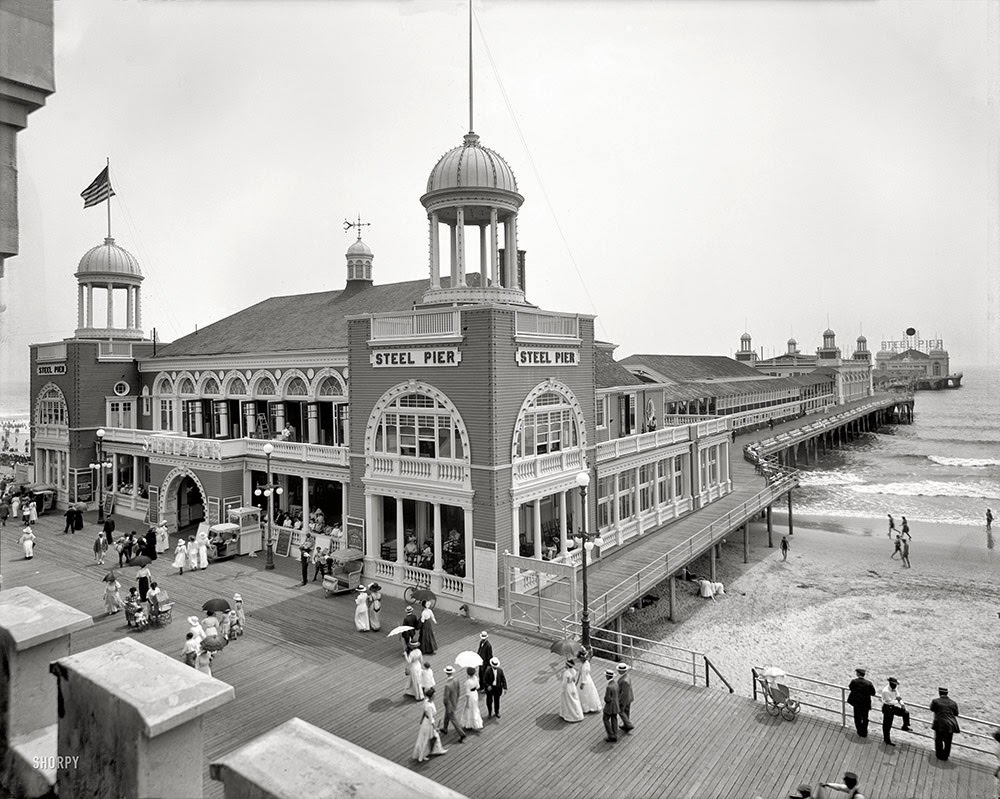 The Jersey Shore circa 1910. Steel Pier, Atlantic City.
