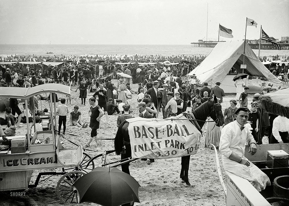 The Jersey Shore circa 1906. On the beach, Atlantic City.