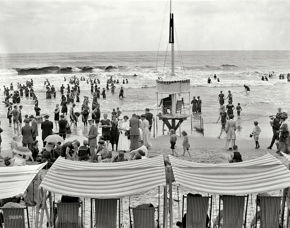The Jersey Shore circa 1917. Life-saving lookout, Atlantic City, N.J.