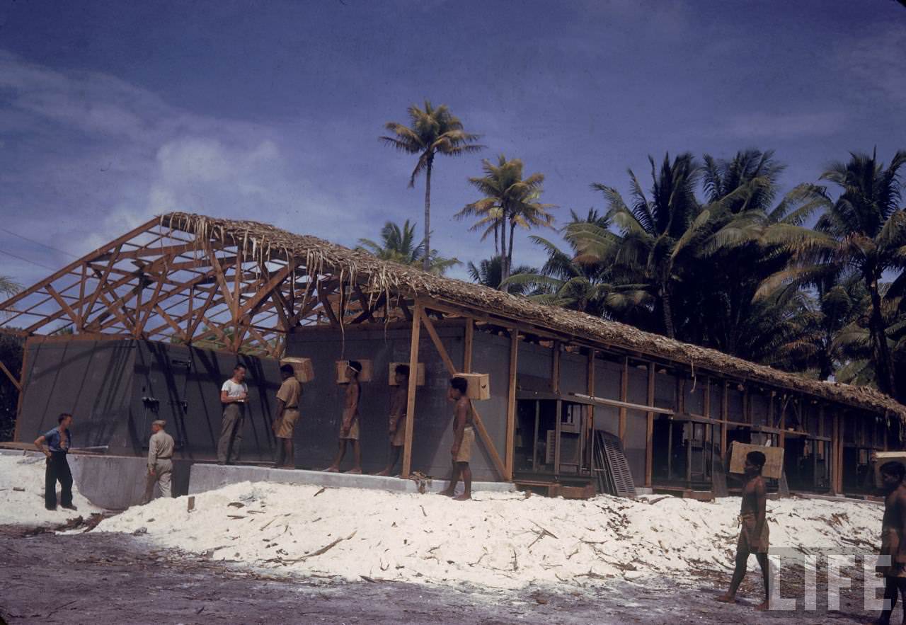American base on the Tarawa atoll during WWII.