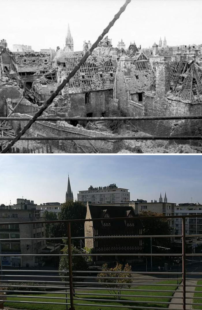 View From The Castle Of Caen On The Destroyed City