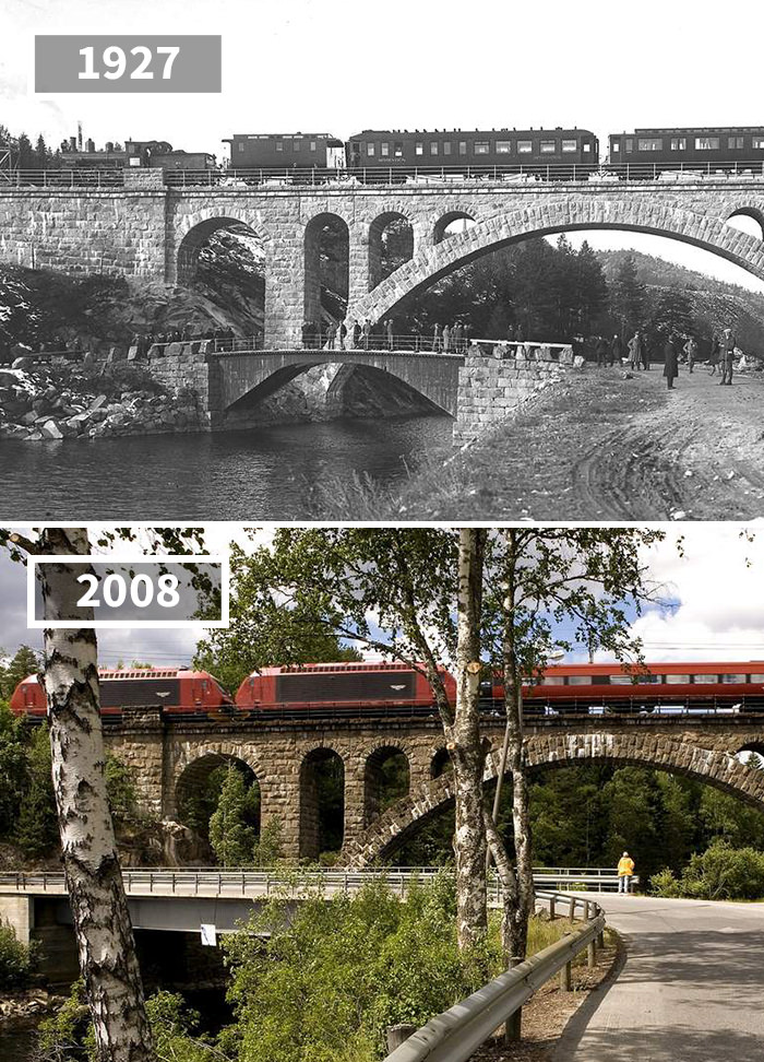 Kjeåsen Railway Bridge, Kjeåsen, Norway, 1927 – 2008