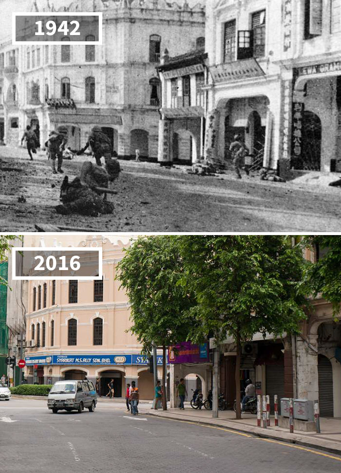 Japanese Troops Advancing Through Kuala Lumpur, Kuala Lumpur, Malaysia, 1942 – 2016