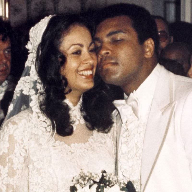 Muhammad Ali and Veronica Porsche on their wedding day in Los Angeles in the summer of 1977