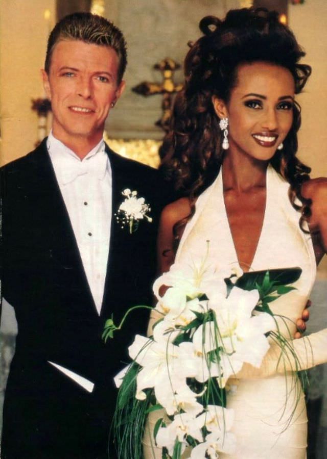 David Bowie and Iman married in April 1992