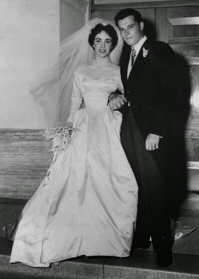 Elizabeth Taylor and Conrad Hilton, 1950.