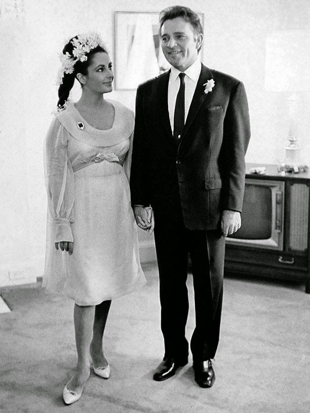 Elizabeth Taylor and Richard Burton, 1964.