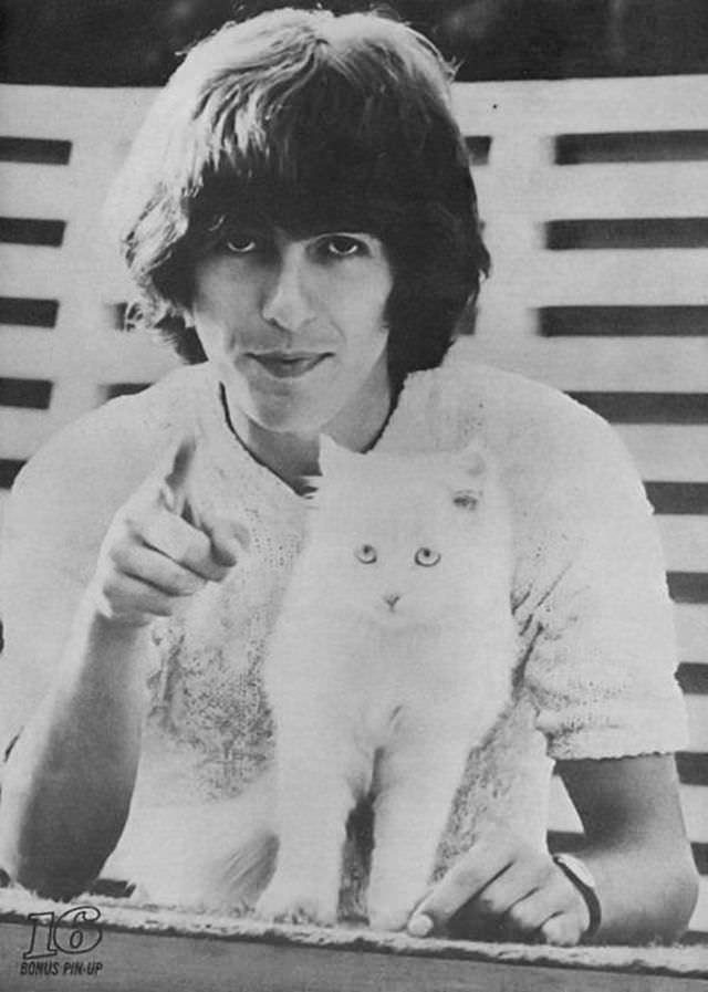 George Harrison and his cat