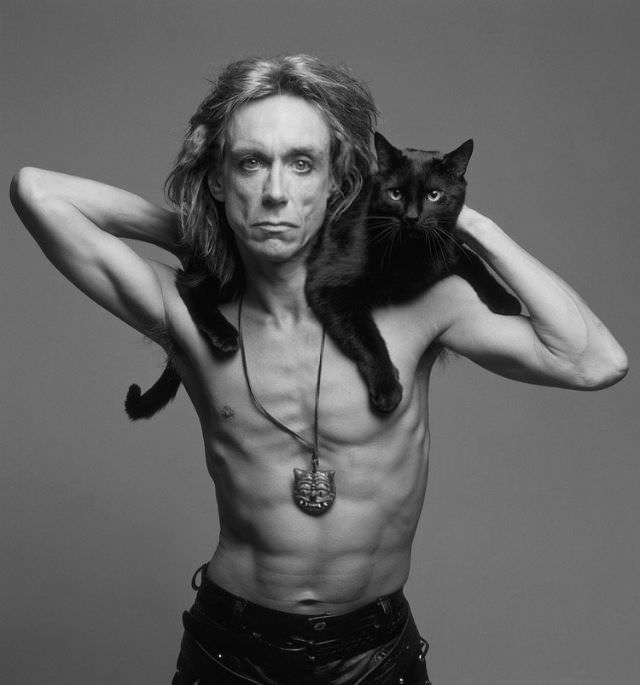 Iggy Pop with his cat