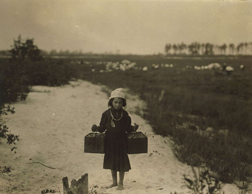 Rose Biodo, 1216 Annan st., Philadelphia. 10 years old. Working 3 summers. Minds baby and carries berries, two pecks at a time. Location: browns mills, new jersey