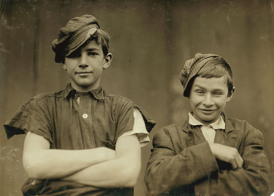 Two of the boys on night shift in the more-Jonas glass co., Bridgeton, n.j. Location: Bridgeton, New Jersey