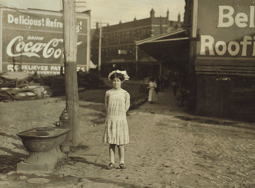 Ethel Shumate. Has been rolling cigarettes in Danville (va.) Factory for six months. Said she was thirteen years old, but it is doubtful. Location: Danville, Virginia