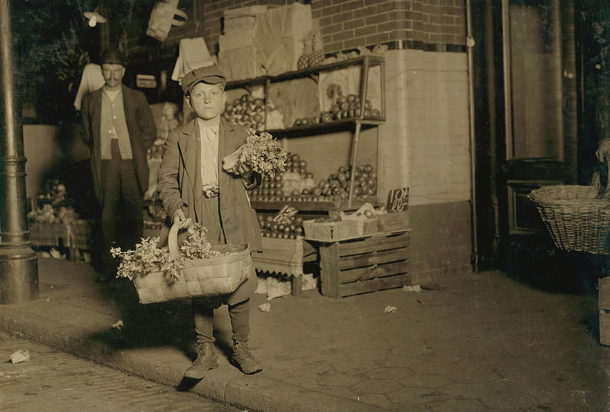 10:30 p.m. At center market. 11 yr. Old celery vendor Gus strategies, 212 Jackson hall alley. He sold until 11 p.m. And was out again Sunday morning selling papers. Location: Washington (d.c.)