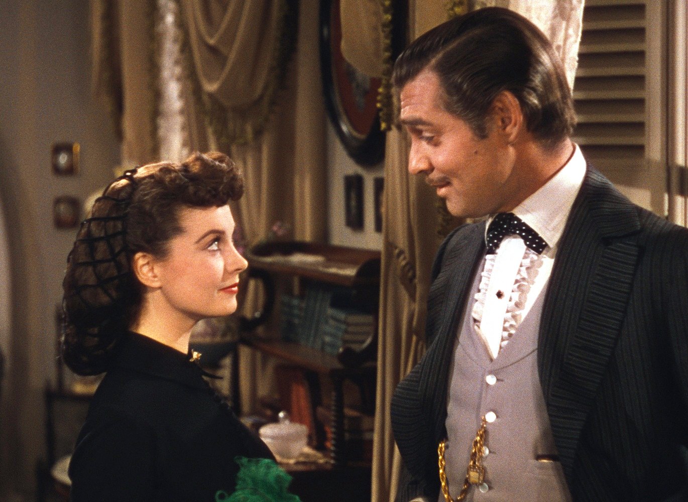 Vivien Leigh and Clark Gable in Gone with the wind, 1939.
