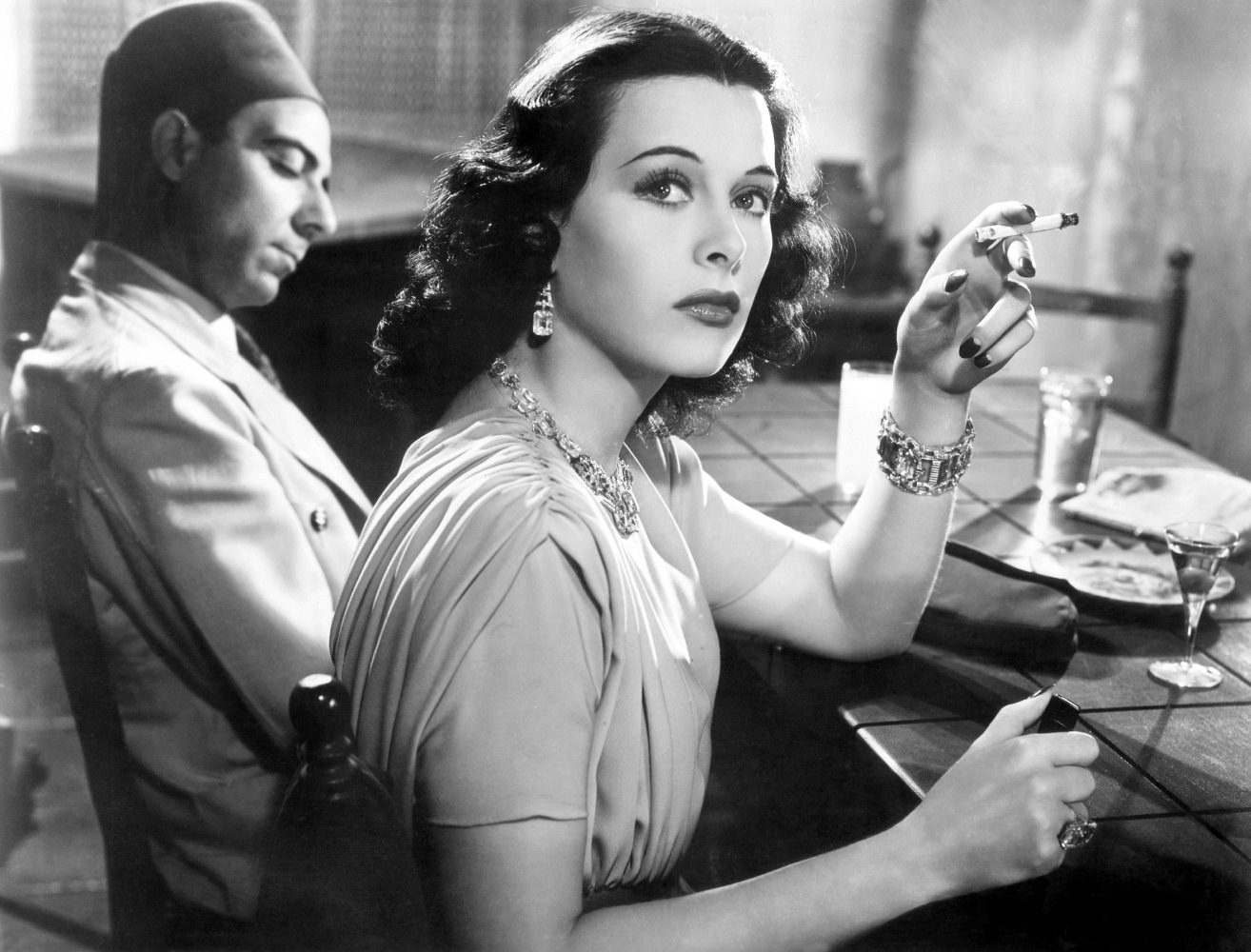 Joseph Calleia and Hedy Lamarr in Algiers, 1938