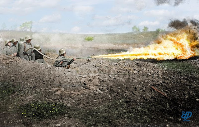 Flamethrower pioneers of Assault Battalion No. 5 (Rohr)