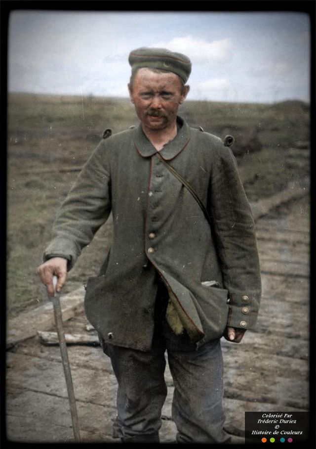 German prisoner captured by the British, Battle of Ypres road to Menin - End September 1917