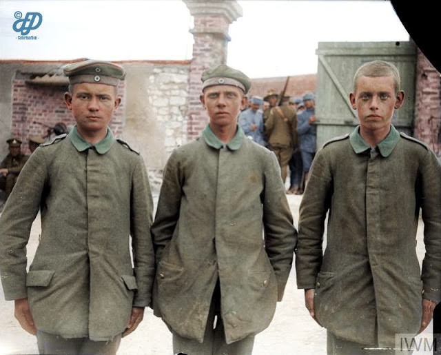 Young German prisoners at Mareuil, July 1918
