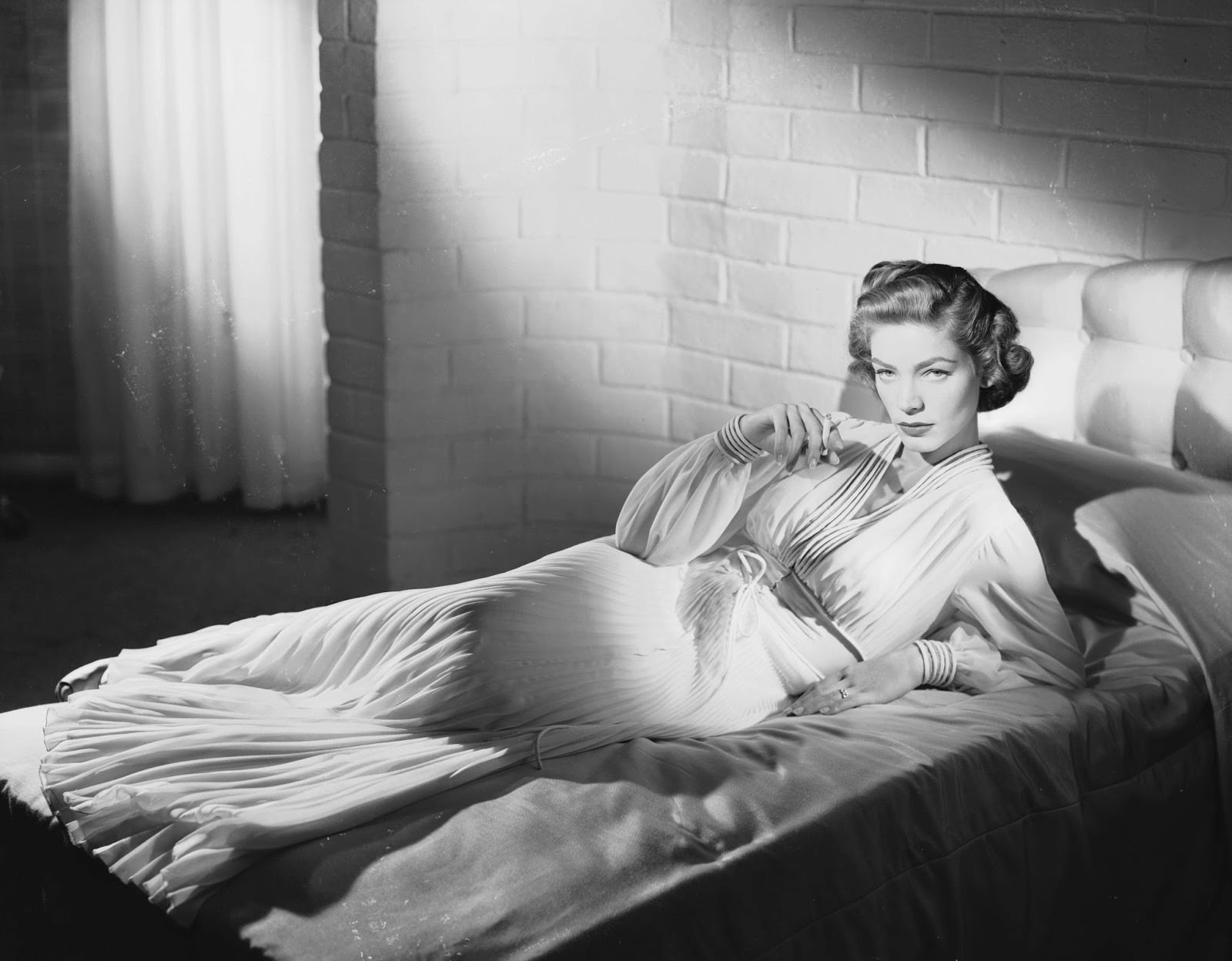 She was dubbed “Languorous Lauren” in this 1950 publicity shot.