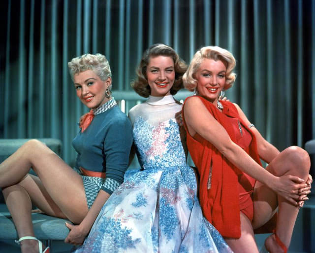 Lauren Bacall with Betty Grable and Marilyn Monroe in "How to Marry a Millionaire" (1953)
