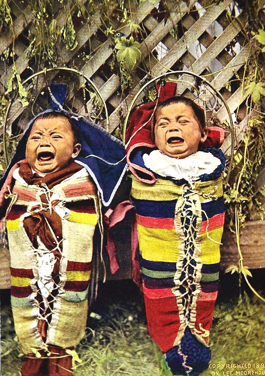 Cayuse Twins (Tax-a-Lax and Alompum). Photo by Lee Moorhouse. 1898
