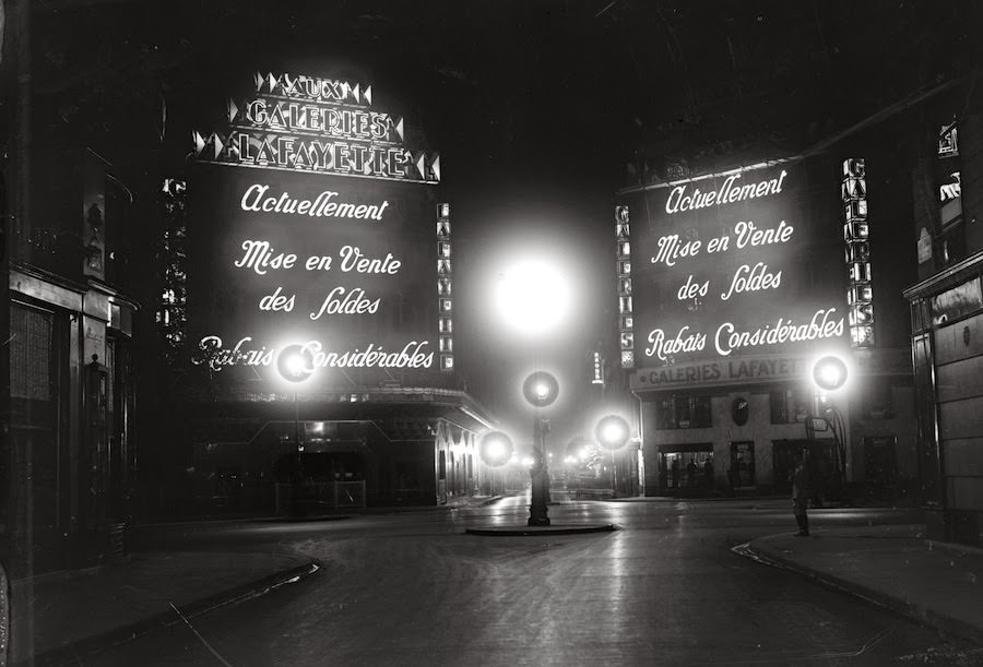 Les Galeries Lafayette (a Parisian department store that’s been open since 1895), here in 1929